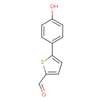 Chemical structure of 5-(4-hydroxyphenyl)thiophene-2-carbaldehyde - CSSB00000050333
