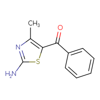 Chemical structure of 5-benzoyl-4-methyl-1,3-thiazol-2-amine - CSSB00000718955