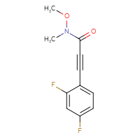 Chemical structure of 3-(2,4-difluorophenyl)-N-methoxy-N-methylprop-2-ynamide - CSSB01395047520