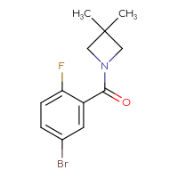 Chemical structure of 1-(5-bromo-2-fluorobenzoyl)-3,3-dimethylazetidine - CSSB00016599914