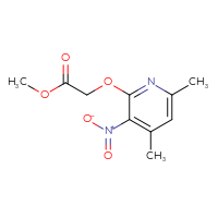 Chemical structure of methyl 2-[(4,6-dimethyl-3-nitropyridin-2-yl)oxy]acetate - CSSB00020597486