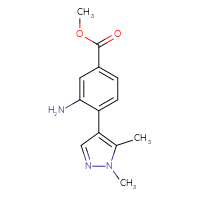 Chemical structure of methyl 3-amino-4-(1,5-dimethyl-1H-pyrazol-4-yl)benzoate - CSSB04804127531