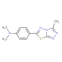 Chemical structure of N,N-dimethyl-4-{3-methyl-[1,2,4]triazolo[3,4-b][1,3,4]thiadiazol-6-yl}aniline - CSSB00121580472