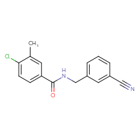 Chemical structure of 4-chloro-N-[(3-cyanophenyl)methyl]-3-methylbenzamide - CSSB00037376971