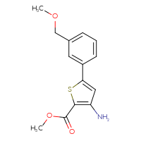 Chemical structure of methyl 3-amino-5-[3-(methoxymethyl)phenyl]thiophene-2-carboxylate - CSSB02224882035