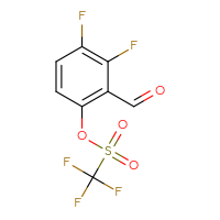 Chemical structure of 3,4-difluoro-2-formylphenyl trifluoromethanesulfonate - CSSB20976899720