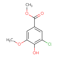 Chemical structure of methyl 3-chloro-4-hydroxy-5-methoxybenzoate - CSSB00000019997