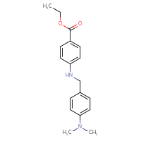 Chemical structure of ethyl 4-({[4-(dimethylamino)phenyl]methyl}amino)benzoate - CSSB00104386362