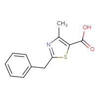 Chemical structure of 2-benzyl-4-methyl-1,3-thiazole-5-carboxylic acid - CSSB00000244964