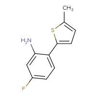 Chemical structure of 5-fluoro-2-(5-methylthiophen-2-yl)aniline - CSSB00011452180