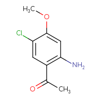 Chemical structure of 1-(2-amino-5-chloro-4-methoxyphenyl)ethan-1-one - CSSB00020990142