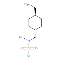 Chemical structure of N-methyl-N-{[(1s,4r)-4-ethylcyclohexyl]methyl}sulfamoyl chloride - CSSB02134395484