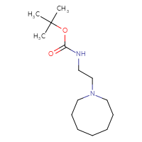 Chemical structure of tert-butyl N-[2-(azocan-1-yl)ethyl]carbamate - CSSB00113828696