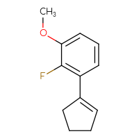 Chemical structure of 1-(cyclopent-1-en-1-yl)-2-fluoro-3-methoxybenzene - CSSB02277214259