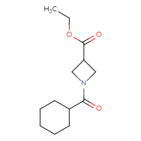 Chemical structure of ethyl 1-cyclohexanecarbonylazetidine-3-carboxylate - CSSB00133634841