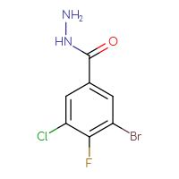Chemical structure of 3-bromo-5-chloro-4-fluorobenzohydrazide - CSSB21151596188