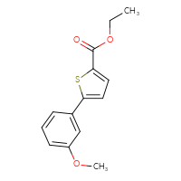 Chemical structure of ethyl 5-(3-methoxyphenyl)thiophene-2-carboxylate - CSSB05358444298