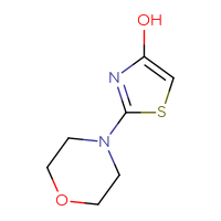 Chemical structure of 2-(morpholin-4-yl)-1,3-thiazol-4-ol - CSSB00011996172
