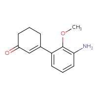 Chemical structure of 3-(3-amino-2-methoxyphenyl)cyclohex-2-en-1-one - CSSB06583541528
