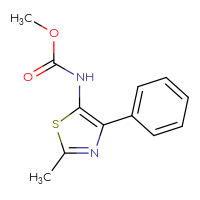 Chemical structure of methyl N-(2-methyl-4-phenyl-1,3-thiazol-5-yl)carbamate - CSSB00027470733