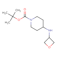 Chemical structure of tert-butyl 4-[(oxetan-3-yl)amino]piperidine-1-carboxylate - CSSB00012348058