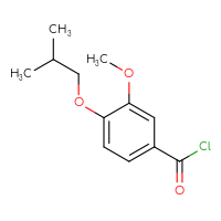 Chemical structure of 3-methoxy-4-(2-methylpropoxy)benzoyl chloride - CSSB00010062690