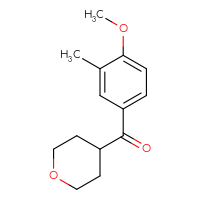 Chemical structure of 4-(4-methoxy-3-methylbenzoyl)oxane - CSSB00005696942