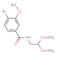 Chemical structure of 4-bromo-N-(2,2-dimethoxyethyl)-3-methoxybenzamide - CSSB02007931665