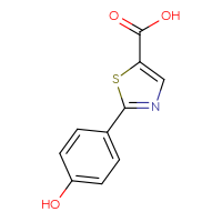 Chemical structure of 2-(4-hydroxyphenyl)-1,3-thiazole-5-carboxylic acid - CSSB00011447110