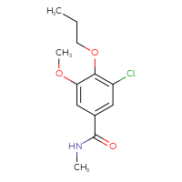 Chemical structure of 3-chloro-5-methoxy-N-methyl-4-propoxybenzamide - CSSB00046112144