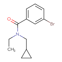 Chemical structure of 3-bromo-N-(cyclopropylmethyl)-N-ethylbenzamide - CSSB00011950775