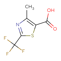 Chemical structure of 4-methyl-2-(trifluoromethyl)-1,3-thiazole-5-carboxylic acid - CSSB00000733690