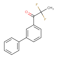 Chemical structure of 1-{[1,1'-biphenyl]-3-yl}-2,2-difluoropropan-1-one - CSSB02527917481