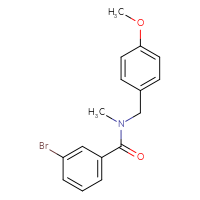 Chemical structure of 3-bromo-N-[(4-methoxyphenyl)methyl]-N-methylbenzamide - CSSB00044633771