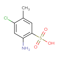 Chemical structure of 2-amino-4-chloro-5-methylbenzene-1-sulfonic acid - CSSB00000042548