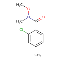 Chemical structure of 2-chloro-N-methoxy-N,4-dimethylbenzamide - CSSB00014059543