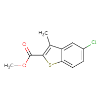 Chemical structure of methyl 5-chloro-3-methyl-1-benzothiophene-2-carboxylate - CSSB00010892280