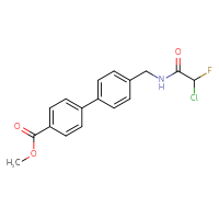 Chemical structure of methyl 4'-[(2-chloro-2-fluoroacetamido)methyl]-[1,1'-biphenyl]-4-carboxylate - CSSB21332117689