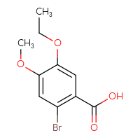 Chemical structure of 2-bromo-5-ethoxy-4-methoxybenzoic acid - CSSB00010212086