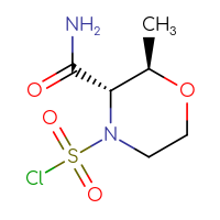 Chemical structure of (2R,3S)-3-carbamoyl-2-methylmorpholine-4-sulfonyl chloride - CSSB14987122720