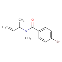 Chemical structure of 4-bromo-N-(but-3-en-2-yl)-N-methylbenzamide - CSSB02136294785