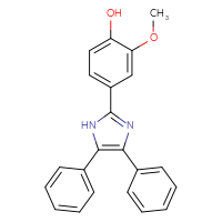 Chemical structure of 4-(4,5-diphenyl-1H-imidazol-2-yl)-2-methoxyphenol - CSSB00026736550