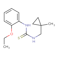 Chemical structure of 1-(2-ethoxyphenyl)-3-[(1-methylcyclopropyl)methyl]thiourea - CSSB01673355407