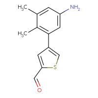 Chemical structure of 4-(5-amino-2,3-dimethylphenyl)thiophene-2-carbaldehyde - CSSB00102699803