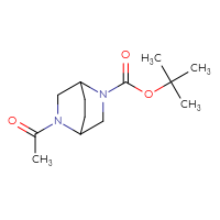 Chemical structure of tert-butyl 5-acetyl-2,5-diazabicyclo[2.2.2]octane-2-carboxylate - CSSB00103771744