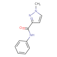 Chemical structure of 1-methyl-N-phenyl-1H-pyrazole-3-carboxamide - CSSB00011788029