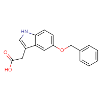 Chemical structure of 2-[5-(benzyloxy)-1H-indol-3-yl]acetic acid - CSSB00000061302
