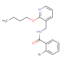 Chemical structure of 2-bromo-N-[(2-butoxypyridin-3-yl)methyl]benzamide - CSSB00105922195