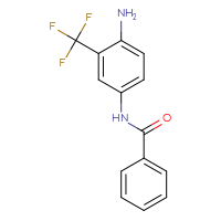 Chemical structure of N-[4-amino-3-(trifluoromethyl)phenyl]benzamide - CSSB00000739753