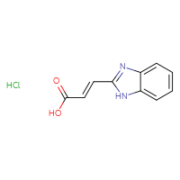 Chemical structure of (2E)-3-(1H-1,3-benzodiazol-2-yl)prop-2-enoic acid hydrochloride - CSSB00102946447